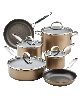 Anolon Ascend Hard Anodized Nonstick Cookware Set, 10 Piece - Bronze