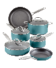 Anolon Achieve Hard Anodized Nonstick Cookware Set, 10 Piece - Teal