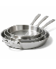 Alva Maestro 3pc 5-Ply Stainless Steel Frying Pan Cookware Set - Silver