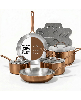 Gotham Steel 12-Piece Tri-Ply Stainless Steel Cookware Set - Copper/stainless steel