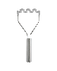 Tovolo Silicone & Stainless Steel Potato Masher - Oyster Gray