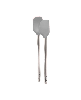 Tovolo Flex-Core Stainless Steel Handled Mini Spatula & Spoonula Set - Oyster Gray