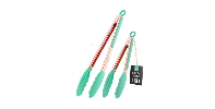 Zulay Kitchen Stainless Steel Kitchen Tongs with Silicone Tips - Set of 2 - Green