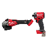 M18 Fuel 18V brushless cordless 4-1/2"/6" grinder & impact driver combo.