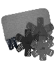 All-Clad Polyester Silicone 6 Piece Cookware Protectors, Silicone Grip, Dish Drying Mat Set - Black