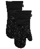 All-Clad Ogee Silicone Cotton Oven Mitts, Set of 2 - Black