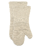 All-Clad Ribbed Silicone Cotton Twill Oven Mitt, Set of 2 - Almond