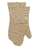All-Clad Ribbed Silicone Cotton Twill Oven Mitt, Set of 2 - Cappuccino