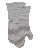 All-Clad Ribbed Silicone Cotton Twill Oven Mitt, Set of 2 - Titanium
