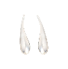 Sohi Women's The Elongated Drip Drop Earrings - Silver