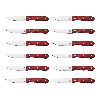 ZWILLING 12-pc, Fine Edge Steak Knife Set With Brown Pakka Wood Handle