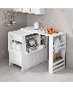 Extendable Rotating Kitchen Island Dining Table