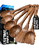6-Piece Natural Teak Wooden Utensils for Cooking