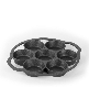 Cast iron biscuit pan - black
