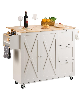 45.3 in Rolling Kitchen Island Cart
