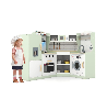 Hongge Corner Kids Play Kitchen with Washer and Ice Maker - Green
