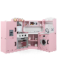 Corner Kids Play Kitchen with Washing Machine and Ice Maker