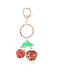 Juicy Couture Cherry Pave Charm Keychain