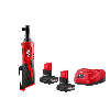 M12 12V Lithium-Ion 3/8 in. Cordless Ratchet with M12 5.0 Ah Battery (2-Pack) Starter Kit