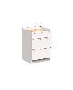 24" 3-Drawer Base Cabinet with Full Overlay HDF Drawer Fronts and Dovetail Drawers - Slim Shaker Alabaster