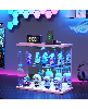 Vlsrka Led Lighted 2-Tier Glass Display Case