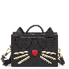 Pebble Leather Cat Crossbody Bag