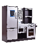 Sugift Kids Wooden Modern Kitchen Cooking Pretend Play Set - Silver