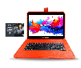 LINSAY 10.1" Octa Core 256GB Storage Android 15 Tablet with Style Keyboard Premium TABLET Variety Applications - Red