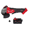 M18 FUEL 18V Lithium-Ion Brushless Cordless 4-1/2 in./5 in. Grinder with Paddle Switch with (1) 5.0 Ah Battery