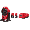 M12 12V cordless jobsite fan with M12 2.0 Ah battery (2-pack) and charger included.