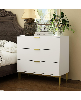 3-Drawers Wood Chest of Drawers Dresser - White