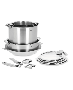 Strate 13-Piece Stainless Steel Cookware Set - Silver