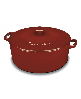 Cuisinart Chefs Classic Enameled Cast Iron 7-Qt. Round Covered Casserole - Caridinal Red