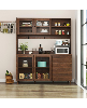 Streamdale 63" Kitchen Hutch Cabinet with Storage - Walnut