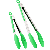 Zulay Kitchen Stainless Steel Kitchen Tongs with Silicone Tips - Set of 2 - Light green