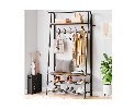 gaomon Coat Rack Shoe Bench, 4-in-1 Hall Trees Entryway Bench