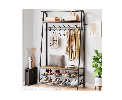 gaomon Coat Rack Shoe Bench, 4-in-1 Hall Trees Entryway Bench with Coat Rack and Shoe Rack