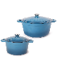 BergHOFF Neo 4pc Cast Iron Cookware Set, 3qt. & 7qt. - Blue