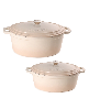 BergHOFF Neo 4pc Cast Iron Cookware Set, 5qt. & 8qt. - Cream