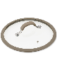 Rachael Ray Cook + Create 10" Silicone-Rimmed Glass Lid, Taupe - Taupe