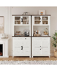 72" Freestanding Pantry Cabinet Buffet Hutch