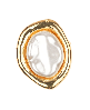 Bespoke Fashion Baroque Imitation Pearl Brooch - Gold