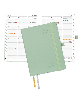 Gnuadz Pocket Planner 2026-2027 Academic Weekly Hourly Leather Cover - Dark Green