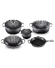 Le Creuset Signature Enameled Cast Iron 9-Piece Cookware Set - Oyster