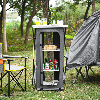Gouun Folding Camping Storage Cabinet with 3 Shelves and Carry Bag - Grey
