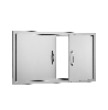 Sugift BBQ Access Door 36x21 in Double Outdoor Kitchen Door