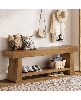 Tribesigns Wooden Entryway Bench with Shoe Storage