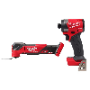 M18 fuel 18v cordless brushless oscillating multi-tool with 1/4" impact driver.