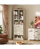 40" Corner Console Desk with Storage Shelves, Sofa Table with Charge Station