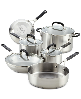 KitchenAid Stainless Steel 10 Piece Cookware Set - Silver